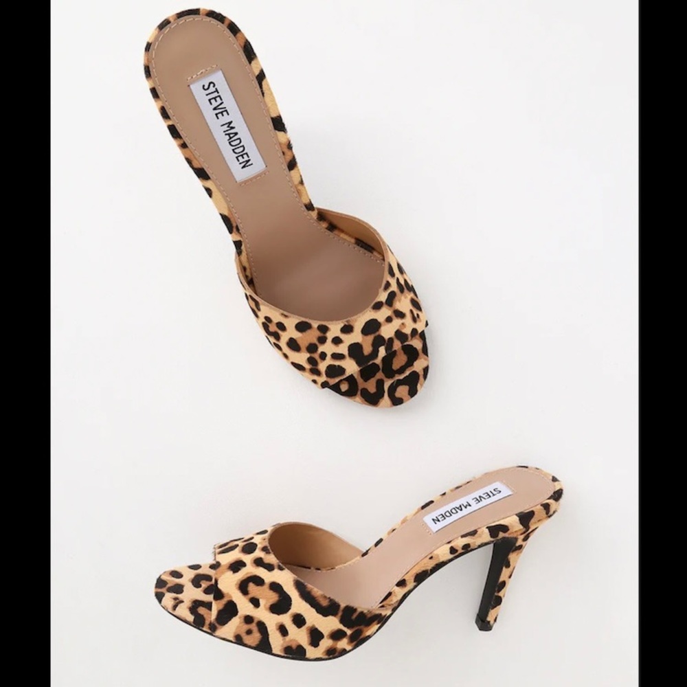 Steve Madden Erin Sandal in Leopard Print on Cow Hair